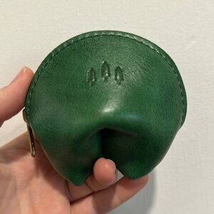 Green Leather Coin Purse